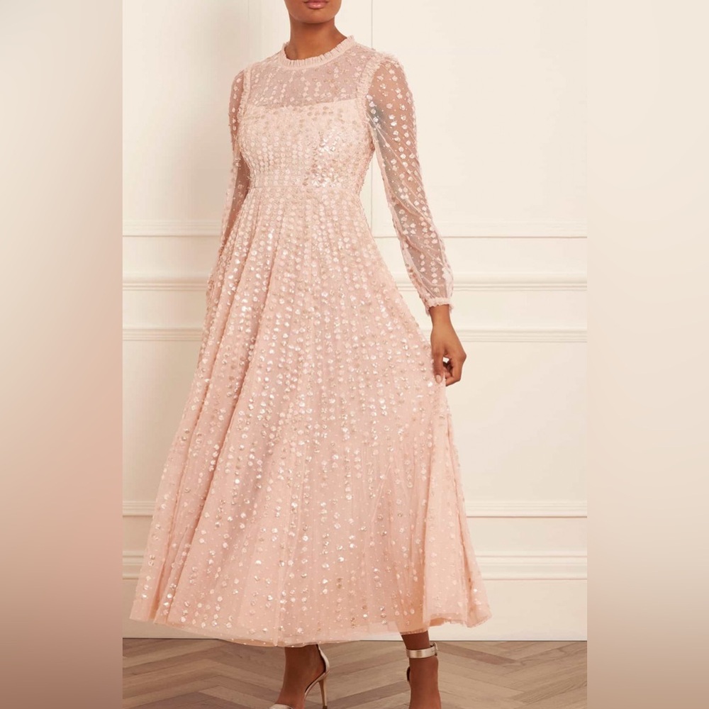 Raindrop Long Sleeve Ankle Gown Needle & Thread NWT - Picture 2 of 7